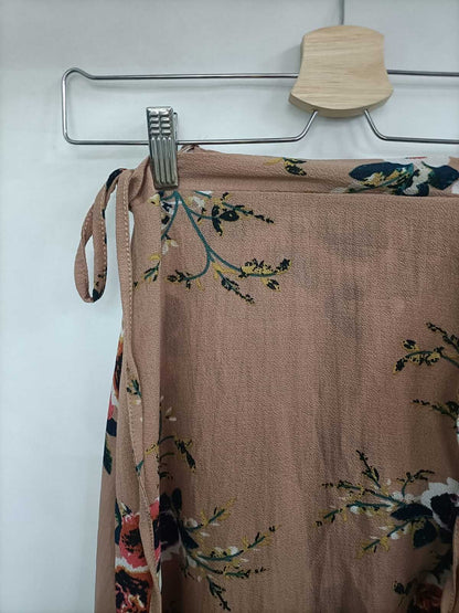 OTRAS. Falda nude flores T.s
