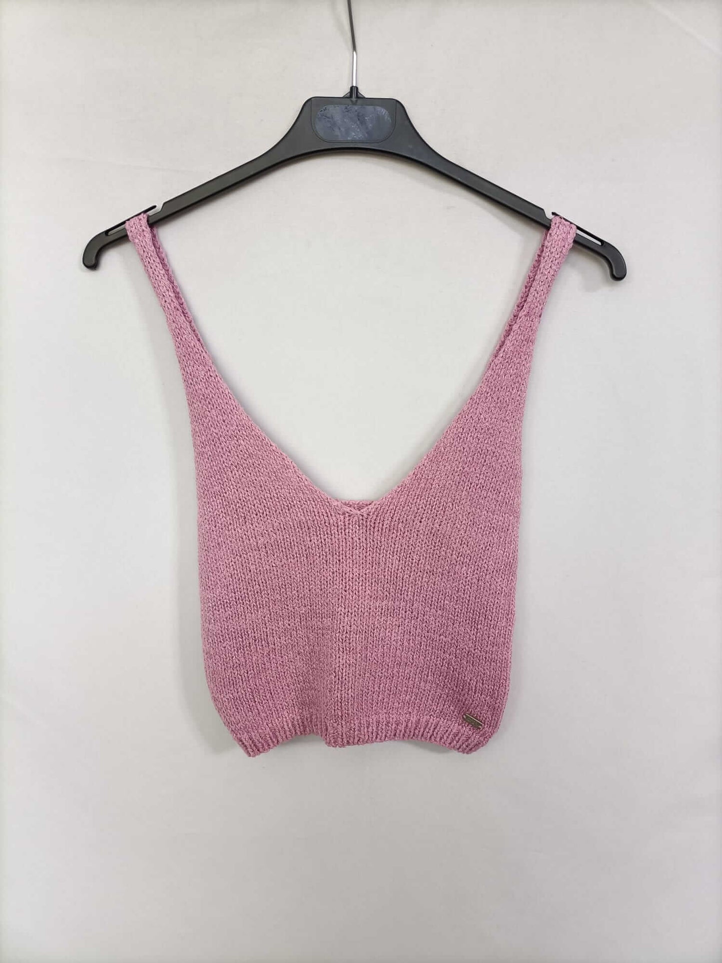 PULL&BEAR. Top punto rosa T.xs