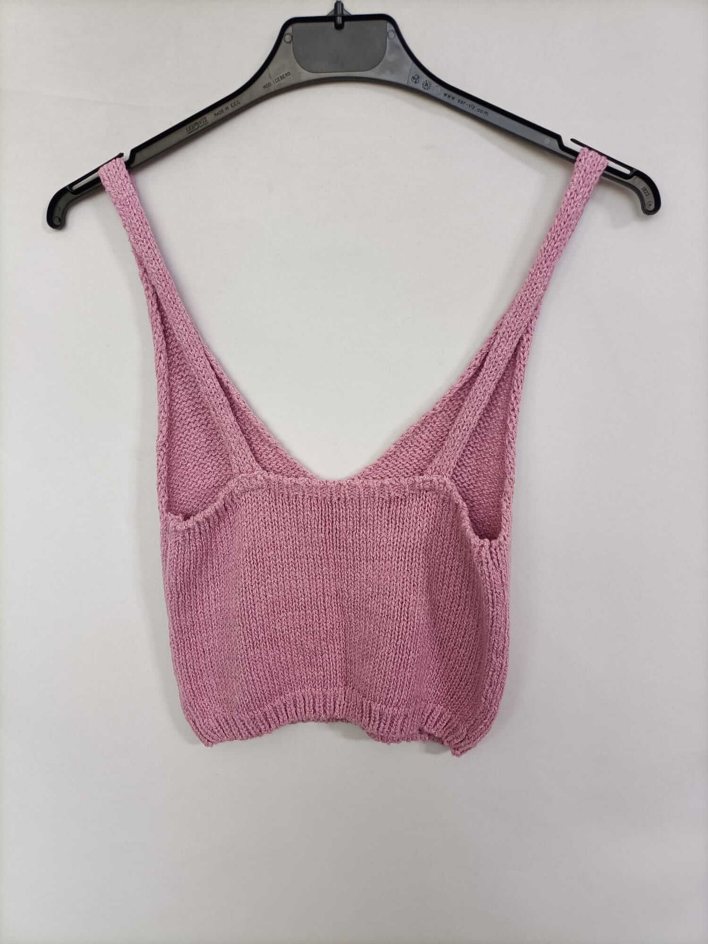 PULL&BEAR. Top punto rosa T.xs