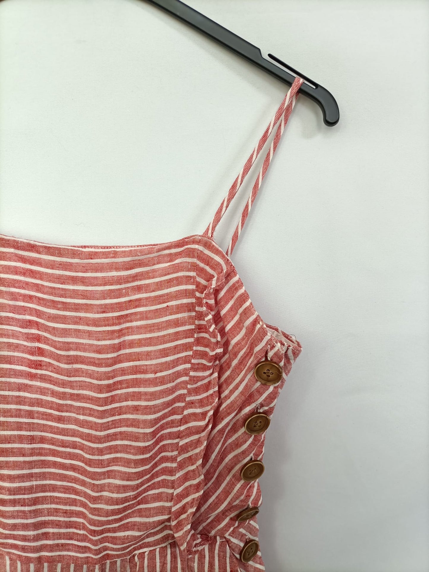 MANGO. Mono lino rayas T.xx