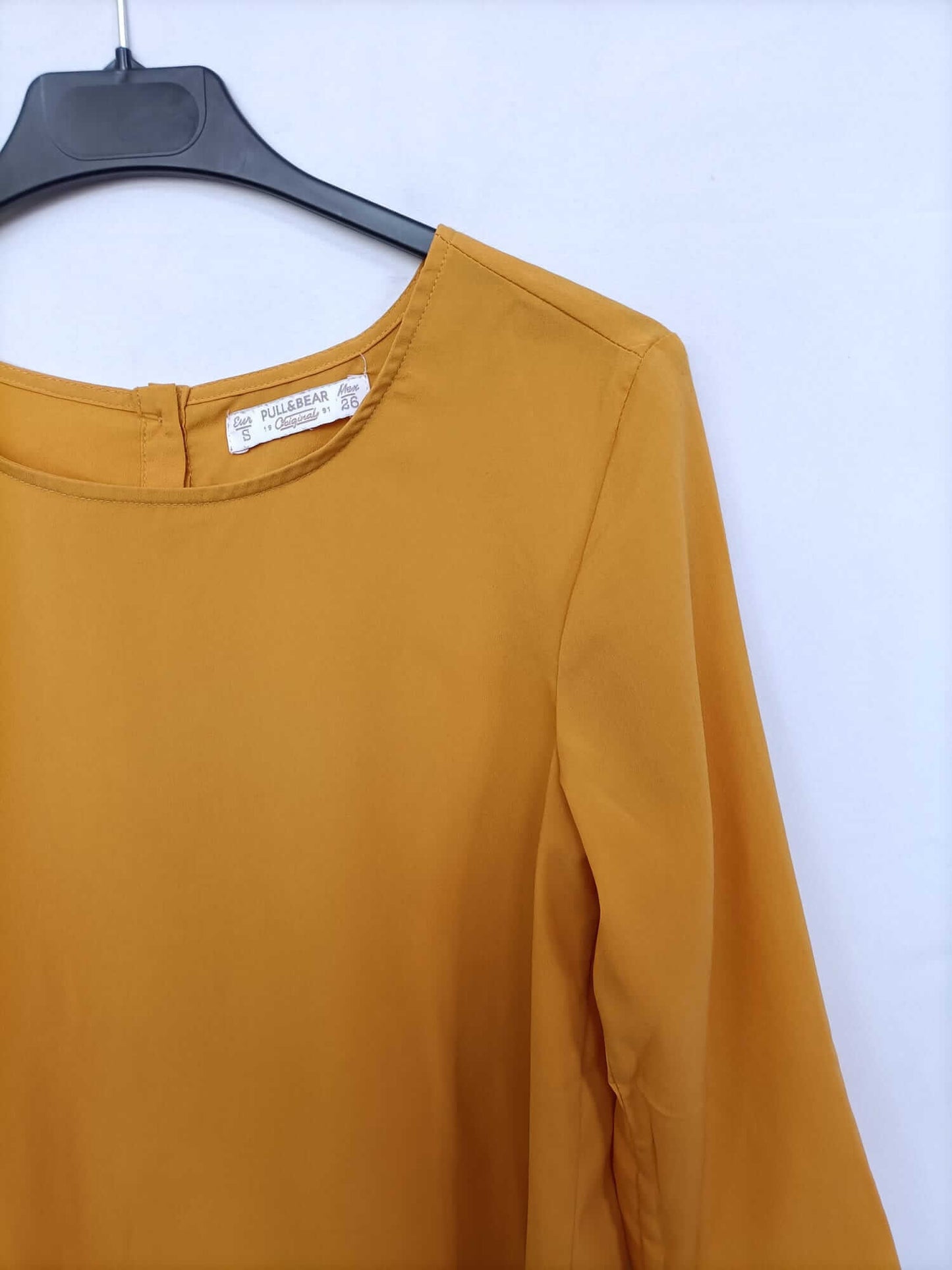 PULL&amp;BEAR. Mustard button-down blouse