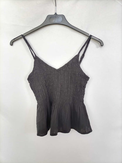 SHEIN.Top  negro nido de abeja T.s