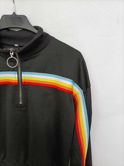 OTRAS. Sudadera negro colores T.s