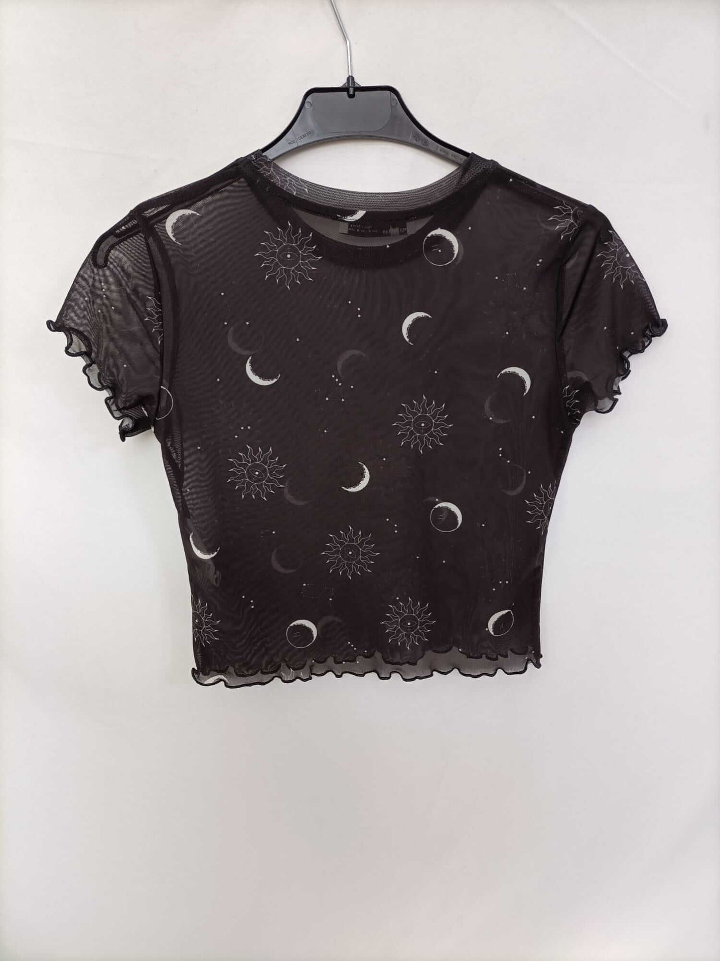 PULL&BEAR. Top rejilla lunas y soles T.s