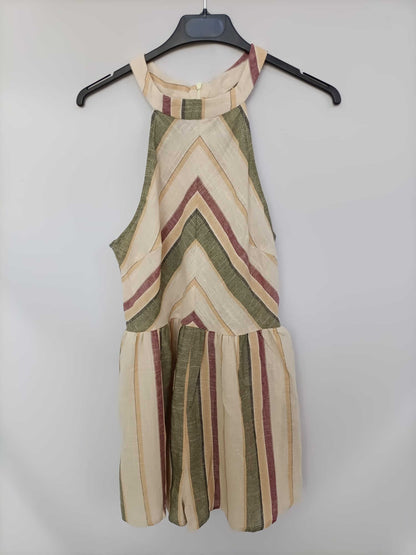 SHEIN. Mono beige rayas T.s