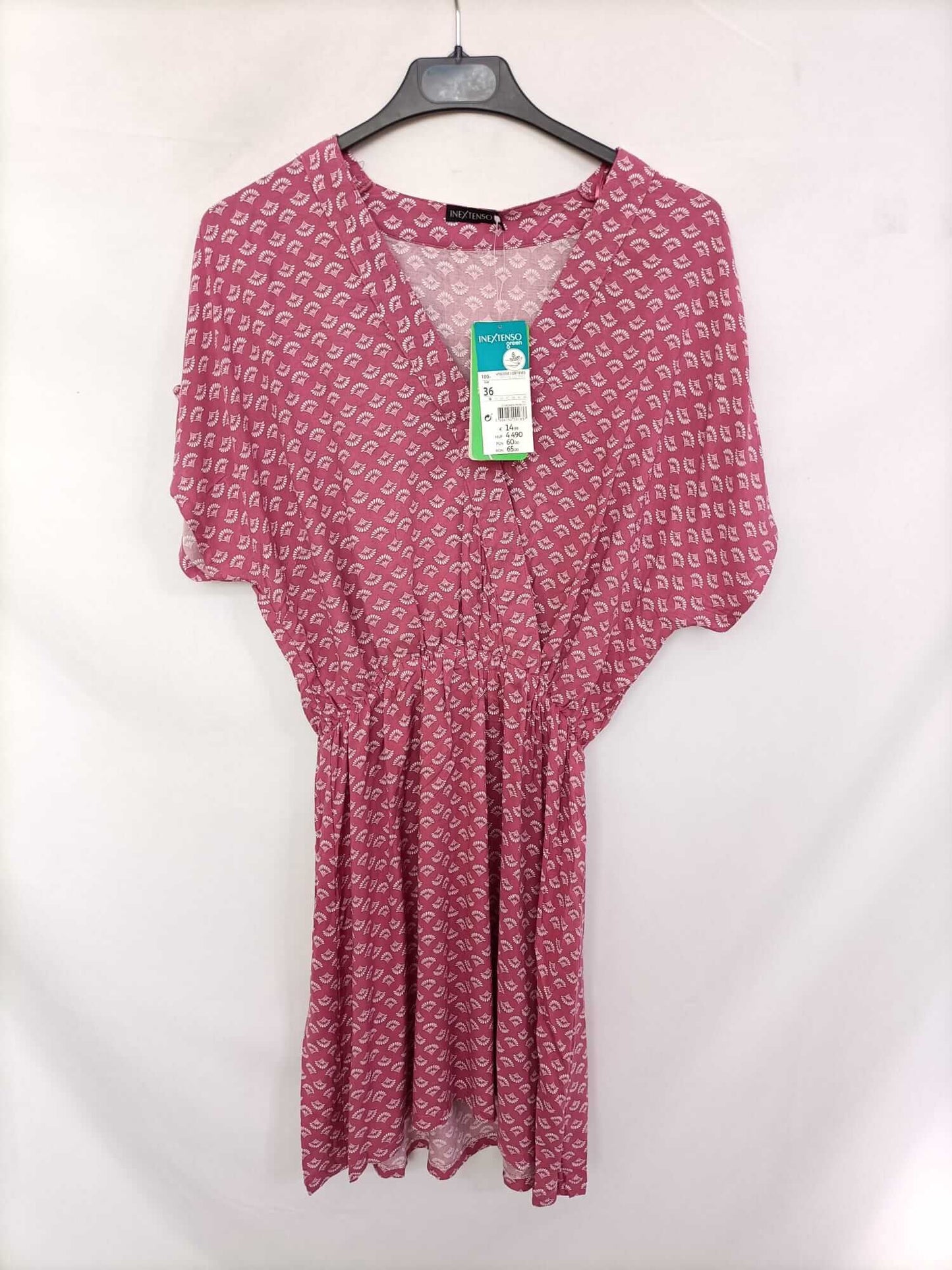 UNEXTENSIVE. Pink fan dress size 36
