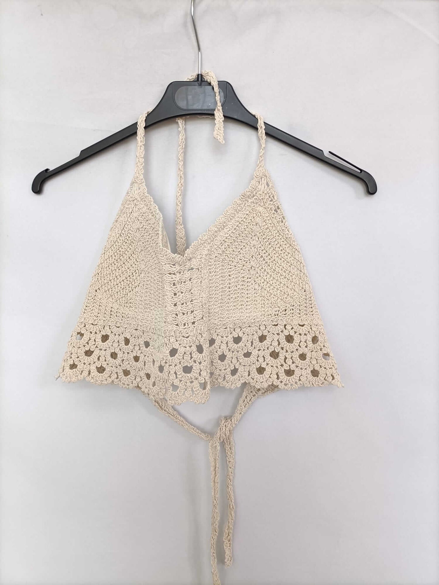 OTRAS. Croptop croché beige TU