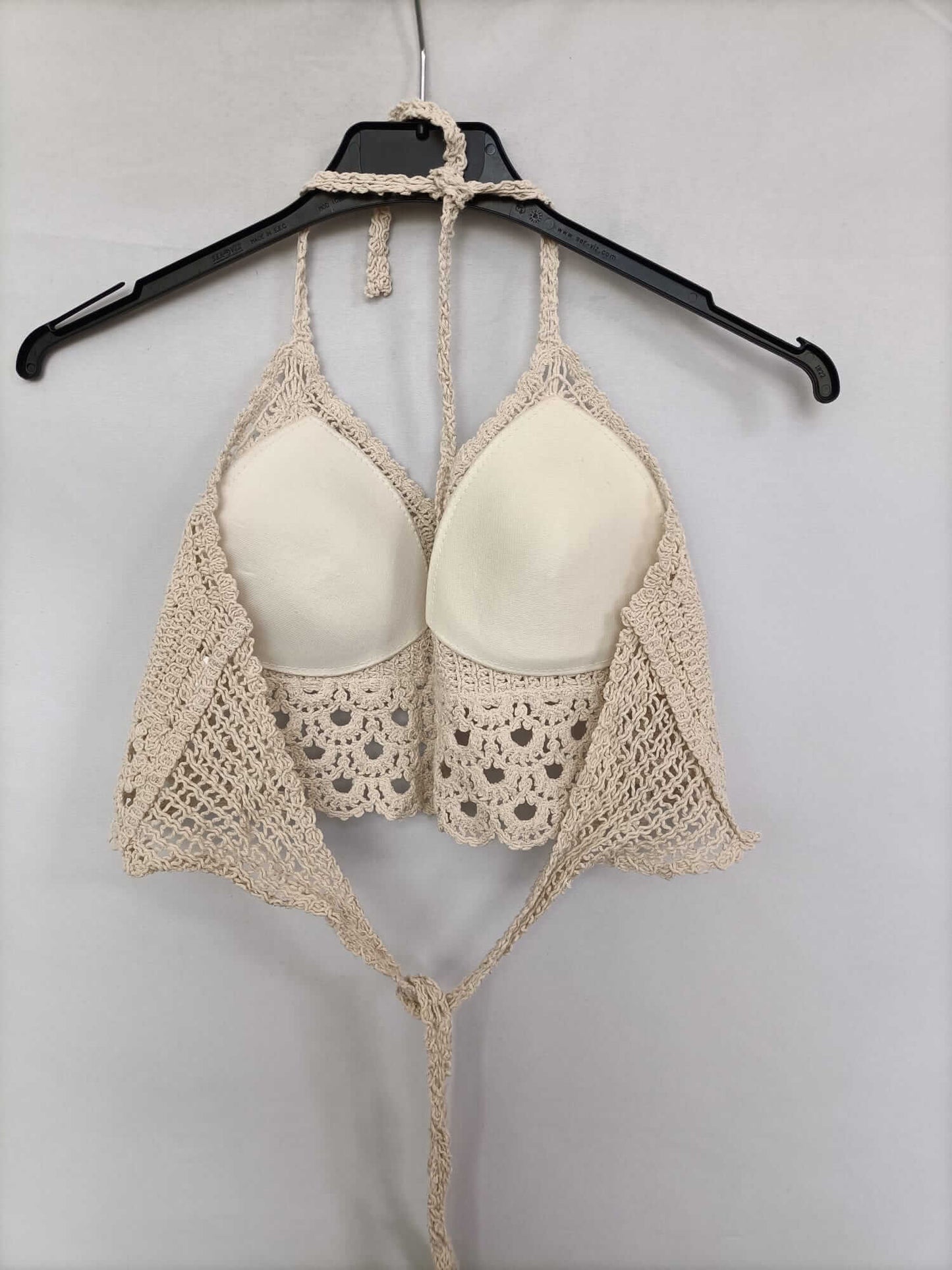 OTRAS. Croptop croché beige TU