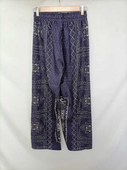 OTRAS. Pantalón culotte azul amebas T.s