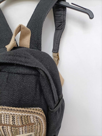 HEMP&HOPE. Mochila mini negra