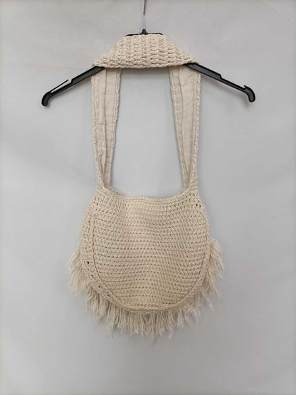 SHEIN. Beige braided crochet bag