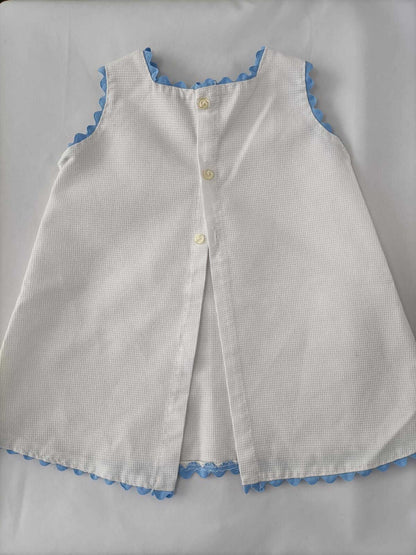 OTRAS.Faldón blanco piqué T.9-12 meses