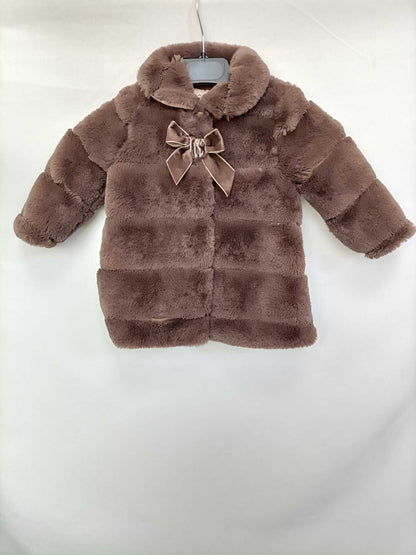 TUTTO PICCOLO.Abrigo marrón pelito T.12 meses