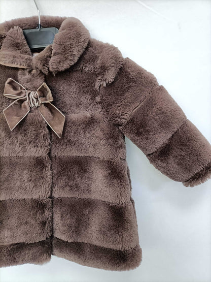 TUTTO PICCOLO.Abrigo marrón pelito T.12 meses