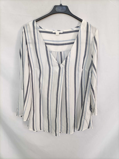 SPRINGFIELD. White striped blouse, size 40