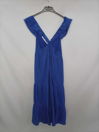 ZARA. Vestido midi troquelado T.xs