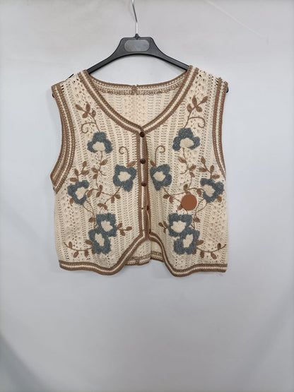 OTHERS. Beige crochet vest Your
