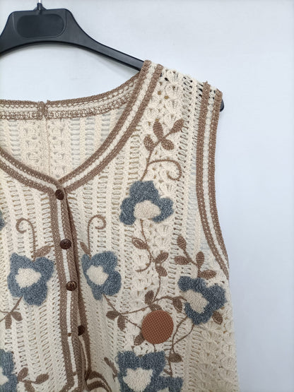 OTHERS. Beige crochet vest Your