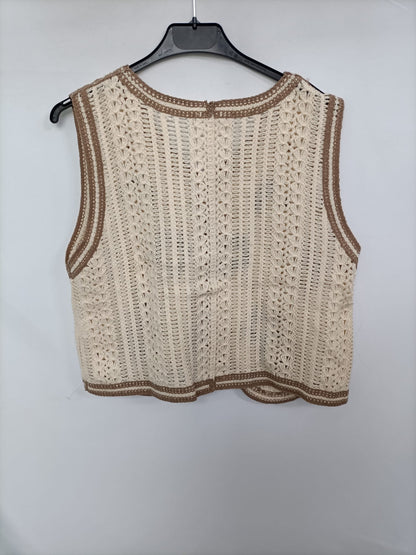 OTHERS. Beige crochet vest Your