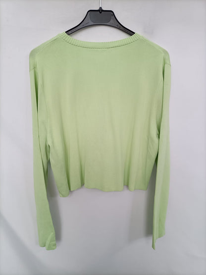 ZARA. Rebeca elástica verde T.s