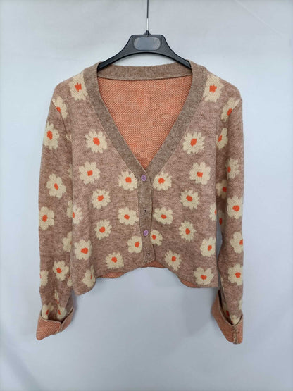 OTHERS. Retro Floral Cardigan Your (s/m)