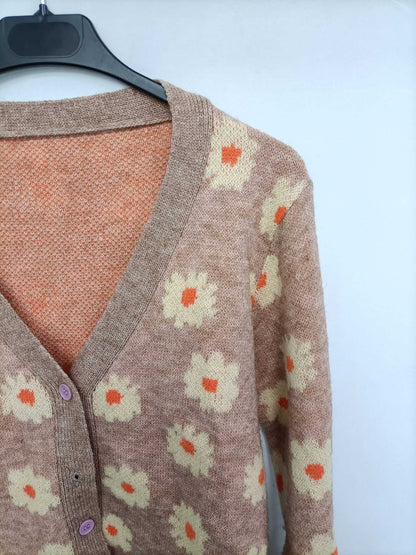 OTHERS. Retro Floral Cardigan Your (s/m)