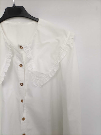 OTHERS. White blouse with baby collar (s/m)