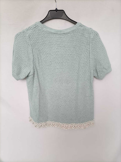 TOPSHOP. Top punto verde agua T.34