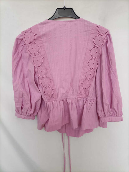 OTRAS. Sobrecamisa/camisa rosa  volante Tu (s/m)