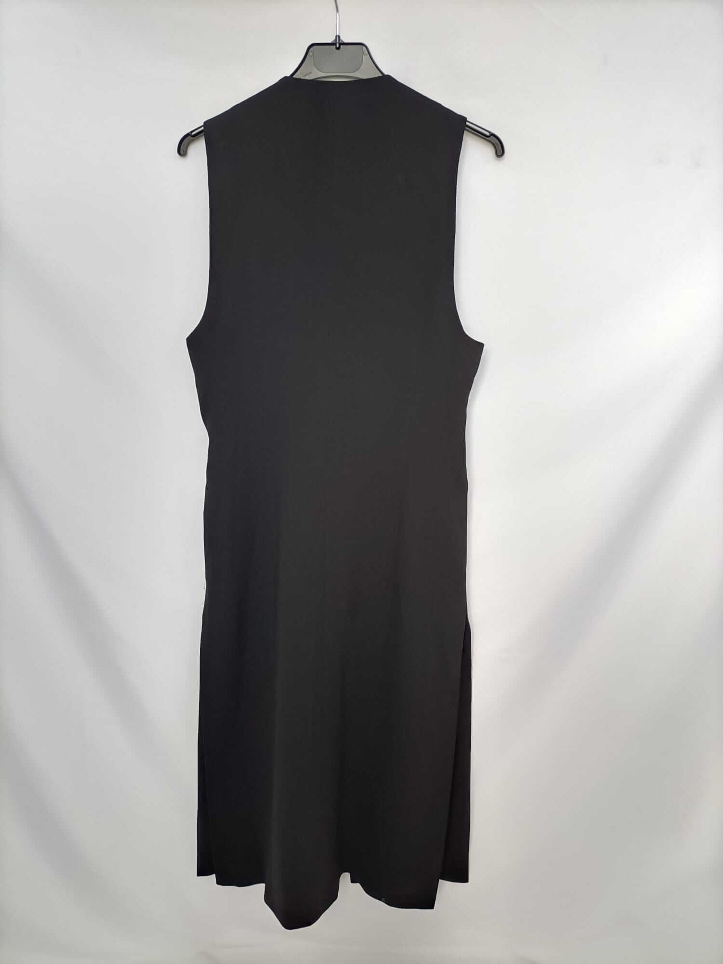 ZARA. Chaleco largo negro T.m
