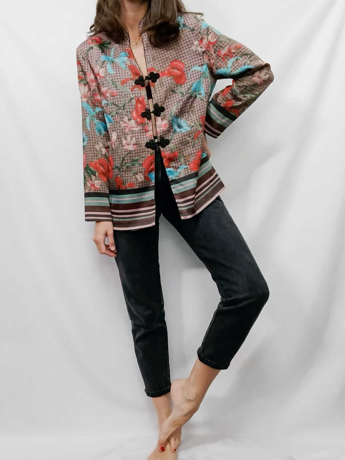 ZARA. Blazer/blusa japonesa T.s