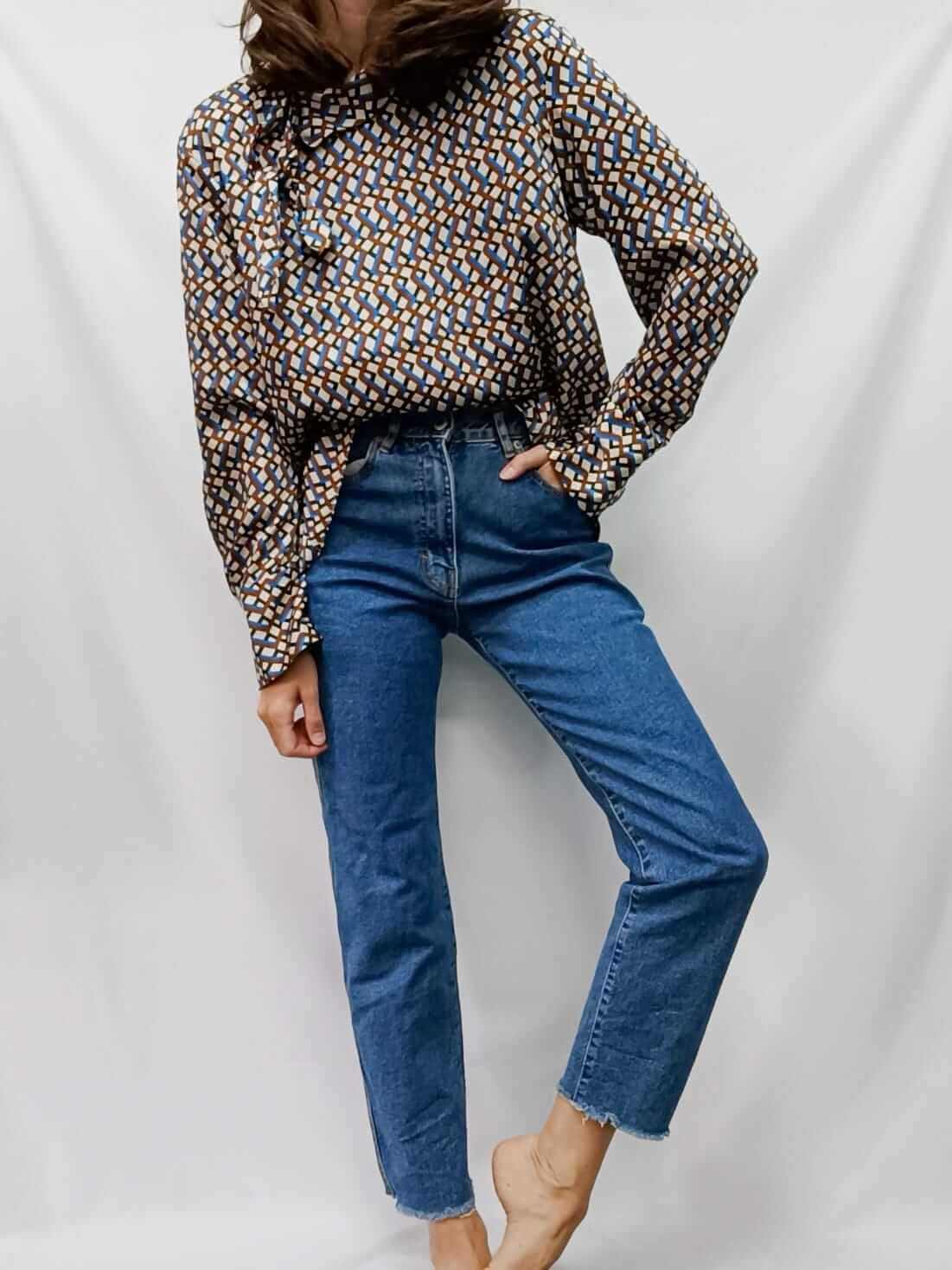 ZARA. Blusa reto lazada T.m