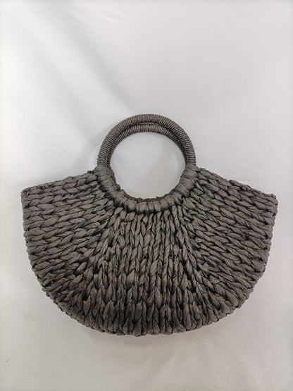 ZARA.Bolso negro rafia