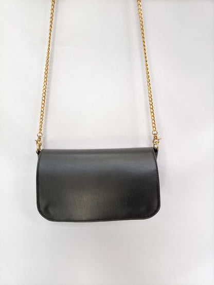 YKK.Bolso negro doble solapa intercambiable