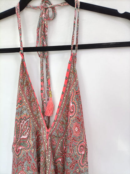 BOHO STYLE.Vestido corto rosa TU