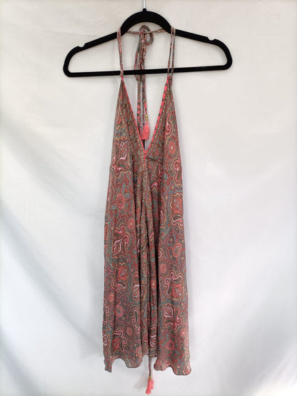 BOHO STYLE.Vestido corto rosa TU