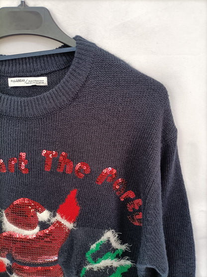 MarketPULL&BEAR.Jersey azul marino T.xs