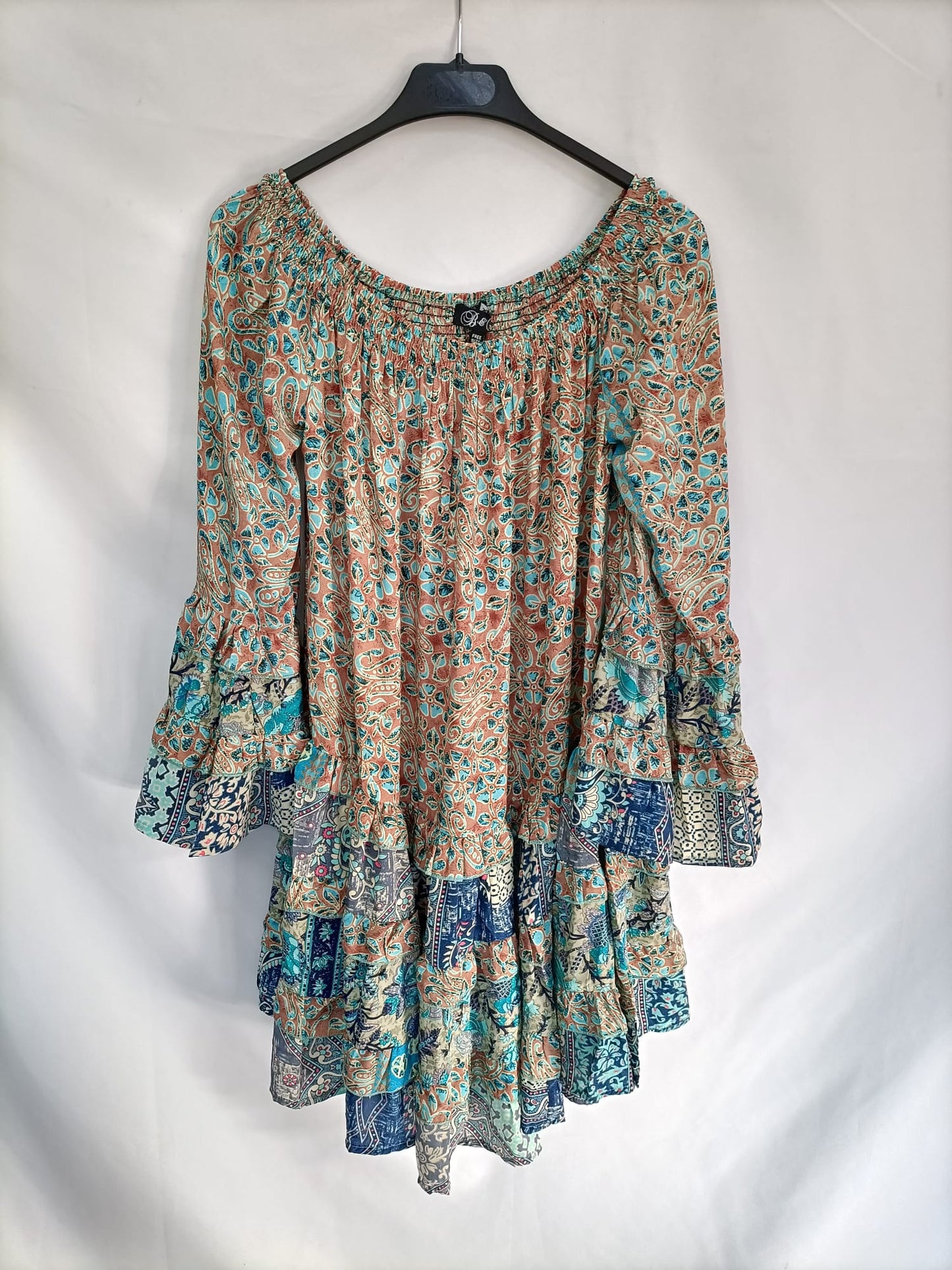 B&B.Vestido corto fluido TU (S/M)