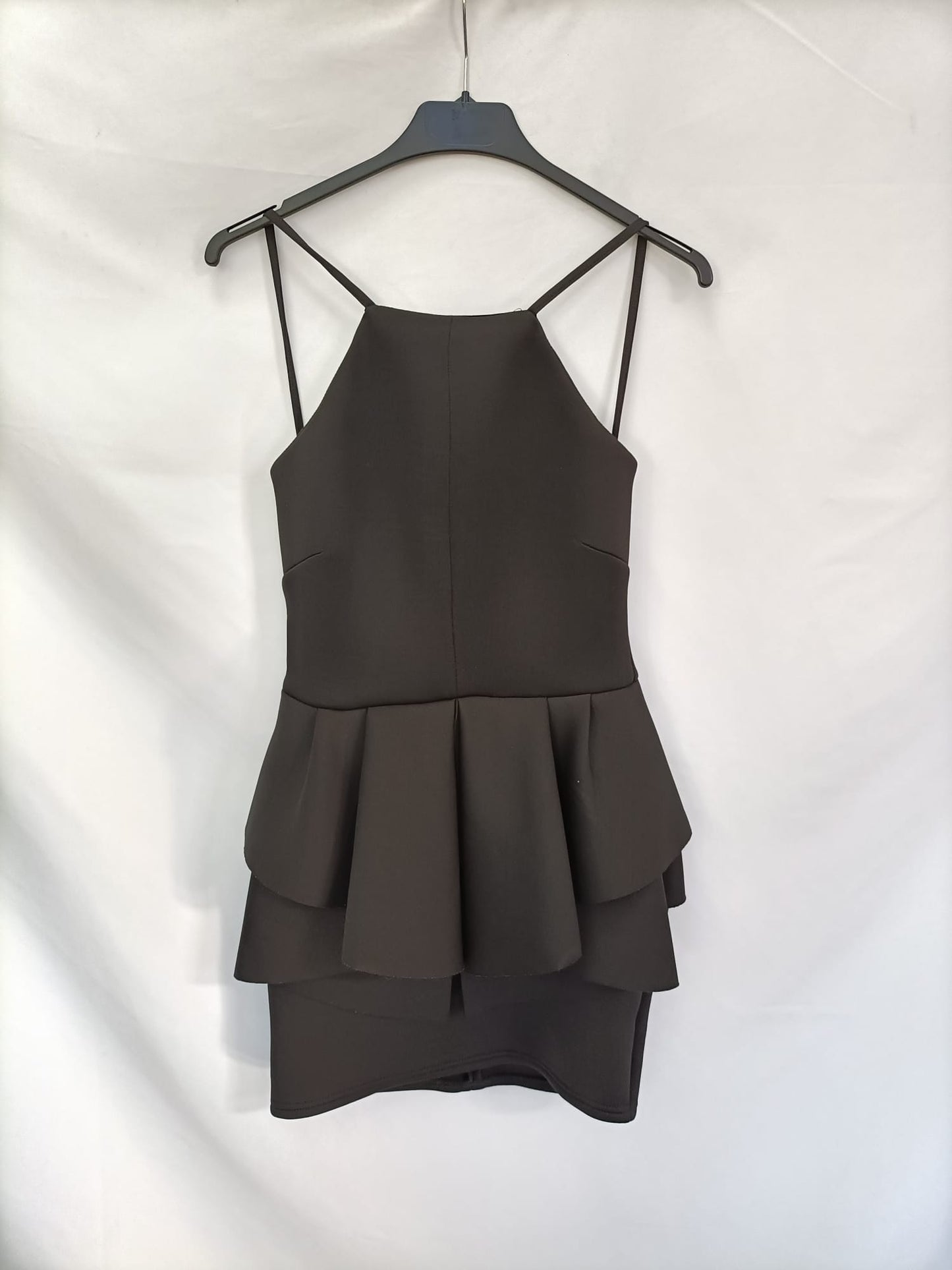 OH MY LOVE.Vestido corto negro neopreno T.xs
