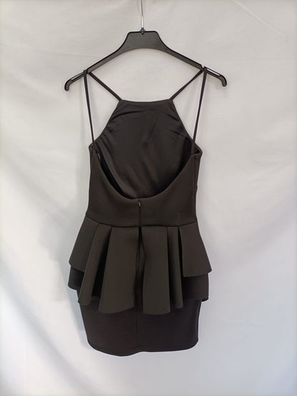 OH MY LOVE.Vestido corto negro neopreno T.xs