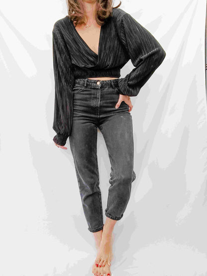 PINS&amp;NEEDLES.Tm pleated black top