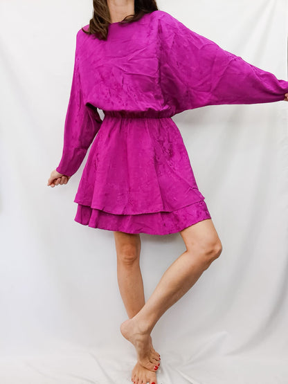 ZARA.Vestido corto buganvilla T.xs