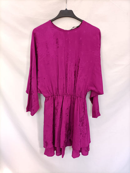 ZARA.Vestido corto buganvilla T.xs