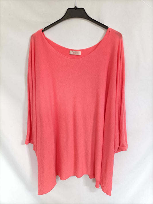 BUGANVILIA. Coral cape style sweater TU (L/XL)