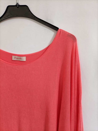 BUGANVILIA. Coral cape style sweater TU (L/XL)