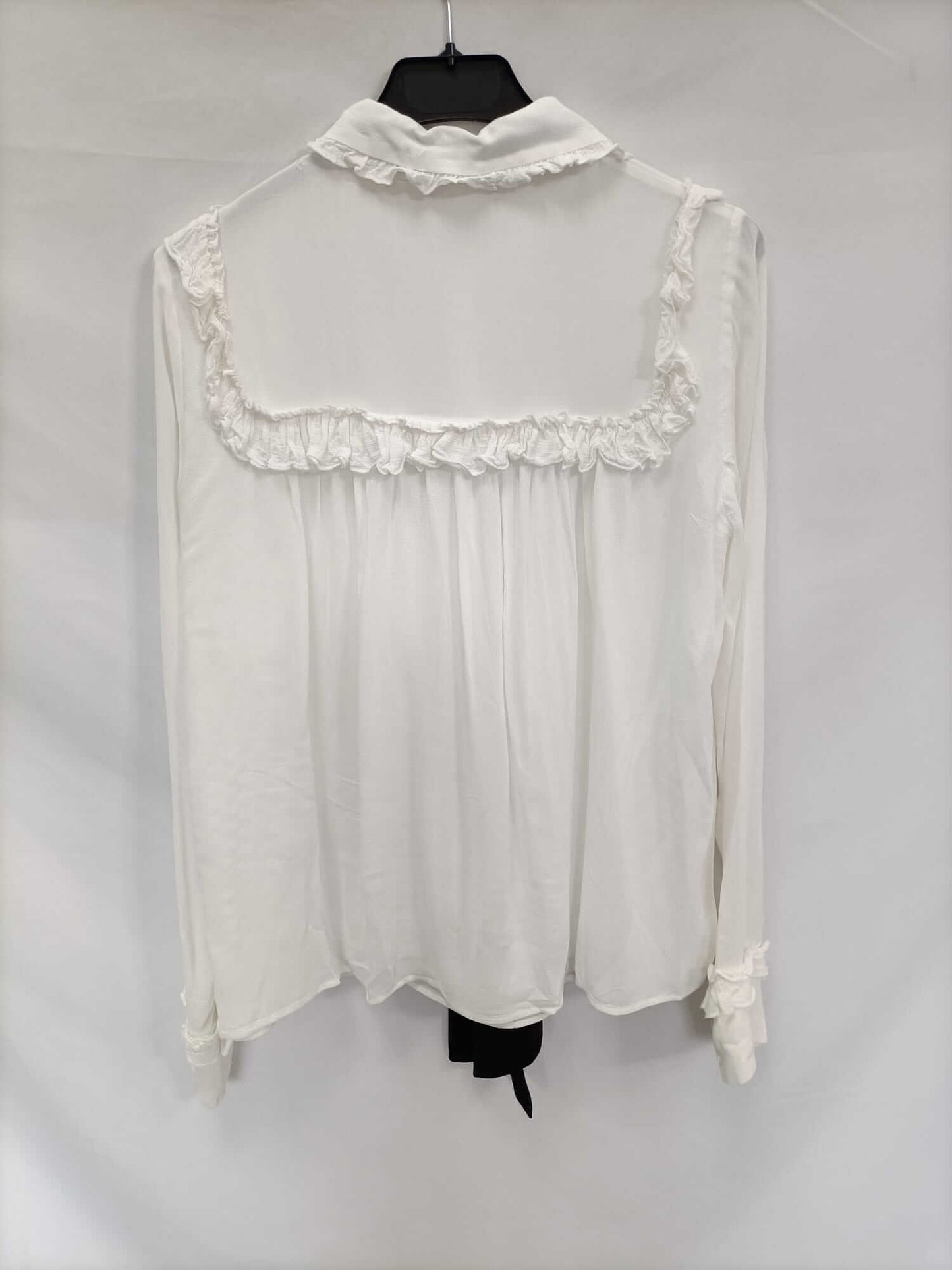 ZARA. Camisa blanca lazada T.s