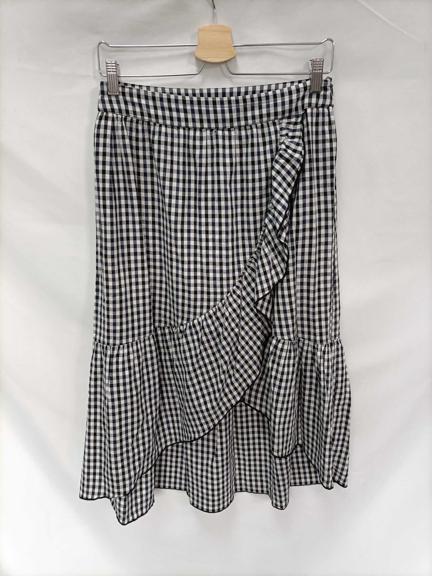 MANGO. Falda midi cuadros T.m