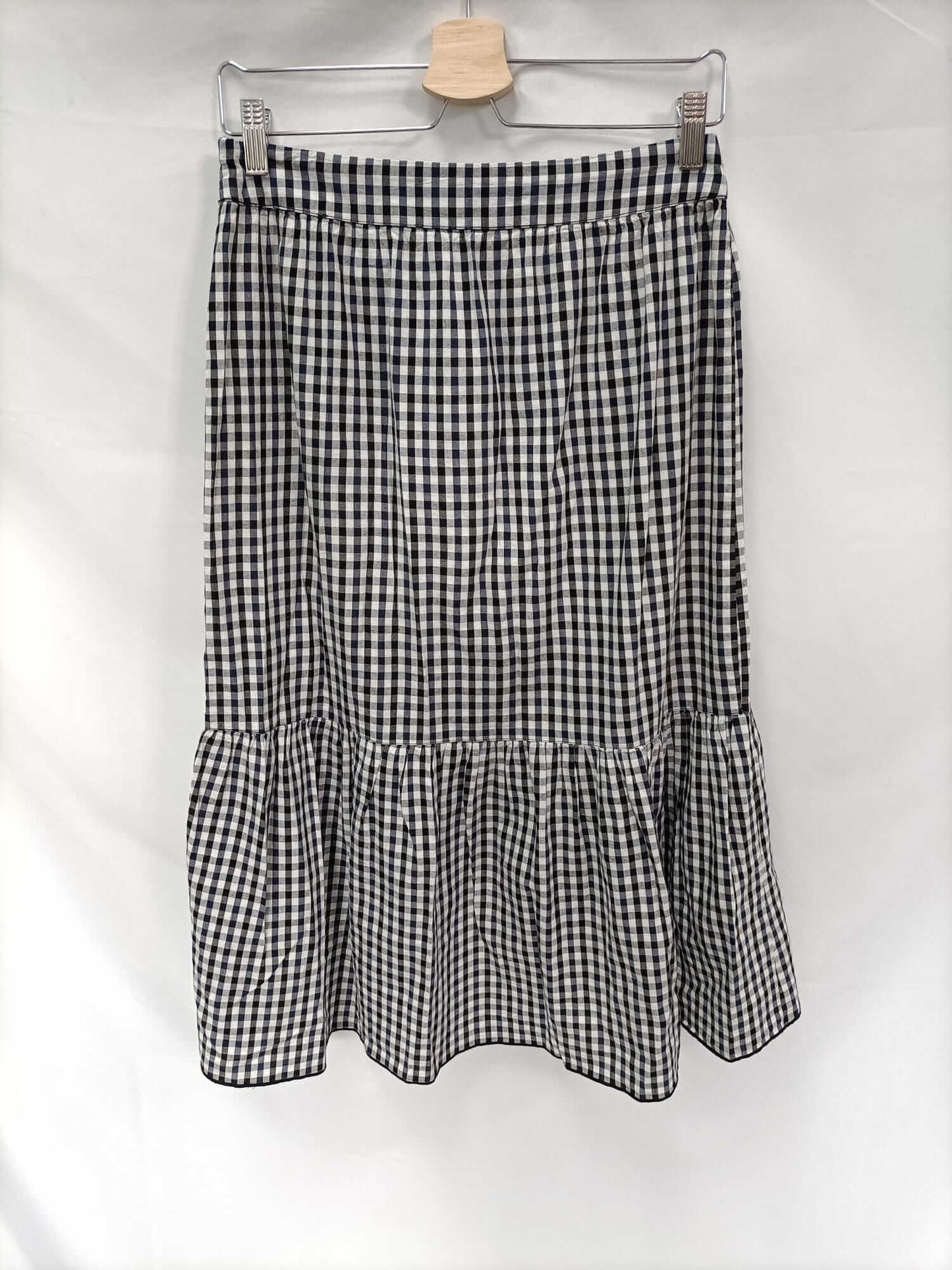 MANGO. Falda midi cuadros T.m