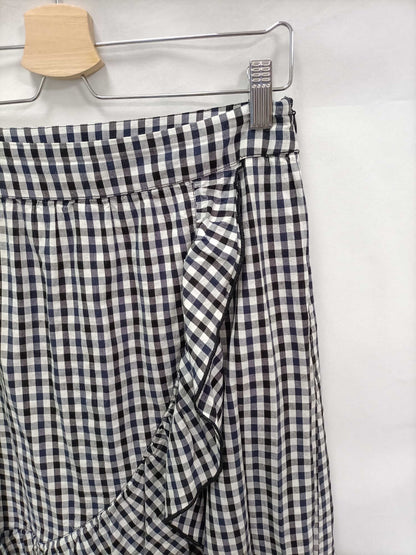 MANGO. Falda midi cuadros T.m