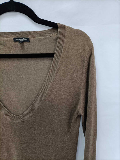 MASSIMO DUTTI. Tl camel sweater